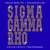 Sigma Gamma Rho Ready-to-Press Rhinestone Bling Transfer