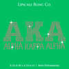 Pink Alpha Kappa Alpha Ready-to-Press Rhinestone Bling Transfer