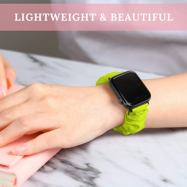 Neon Lime Scrunchie Apple Watch Band
