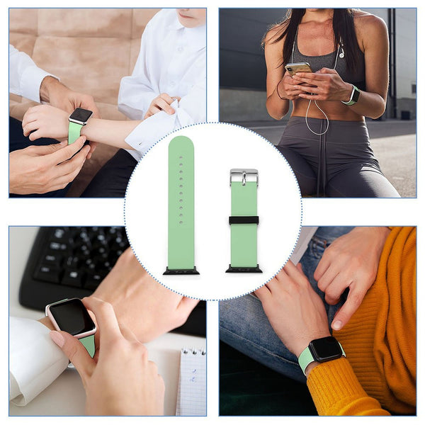 Mint Silicone Apple Watch Band