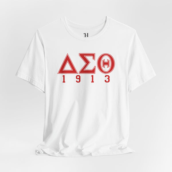 Delta Sigma Theta 1913 Unisex Jersey Short Sleeve T-Shirt, Delta Sigma Theta Sorority, 1913