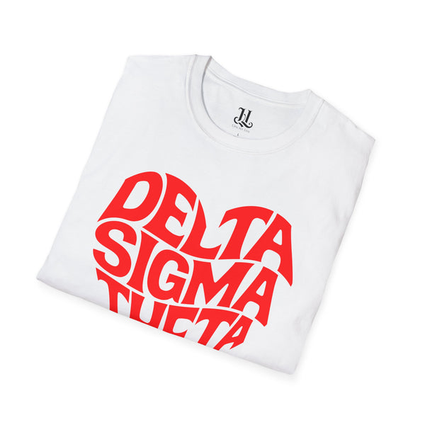 Delta Sigma Theta Heart Softstyle T-Shirt, Sorority Apparel, Greek Life Gifts, College Wear, Sisterhood Shirt, Casual Outfit