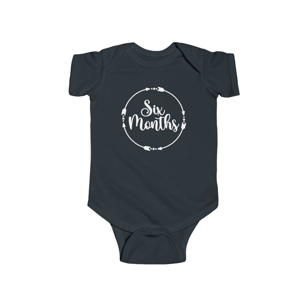Six Months Milestone Infant Fine Jersey Bodysuit, Making Memories, Baby Pictures, 6 months