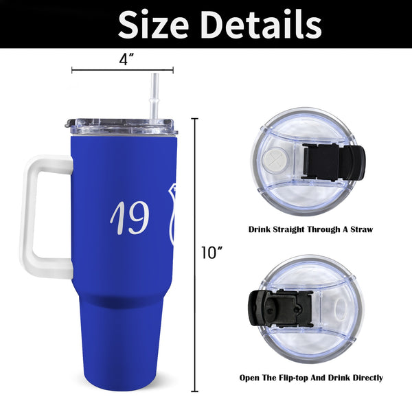 Zeta Phi Beta 40oz Tumbler with White Handle