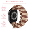 Brown Checkered Scrunchie Apple Watch Band