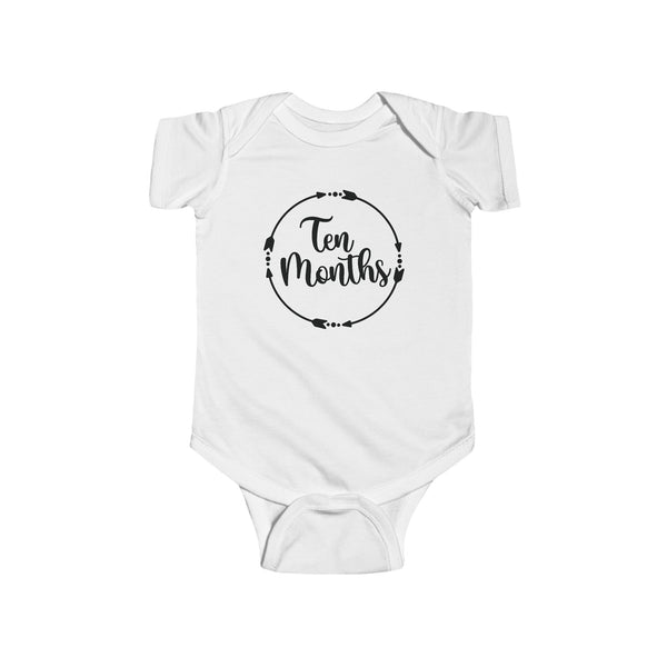Ten Months Milestone Infant Fine Jersey Bodysuit, Making Memories, Baby Pictures, 10 Months