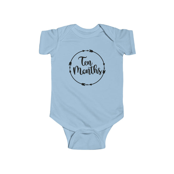 Ten Months Milestone Infant Fine Jersey Bodysuit, Making Memories, Baby Pictures, 10 Months