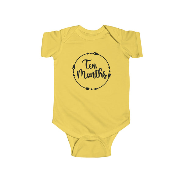 Ten Months Milestone Infant Fine Jersey Bodysuit, Making Memories, Baby Pictures, 10 Months