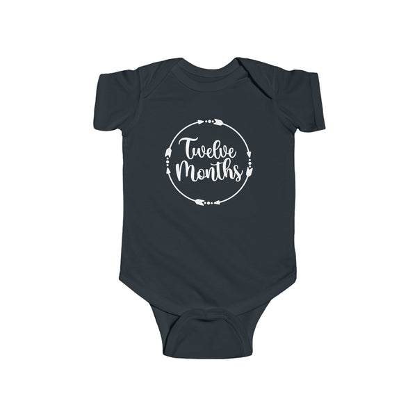 Twelve Months Milestone Infant Fine Jersey Bodysuit, Making Memories, Baby Pictures, 12 Months