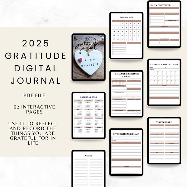 2025 Gratitude Digital Journal