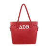 Delta Sigma Theta Clover Canvas Tote - Red