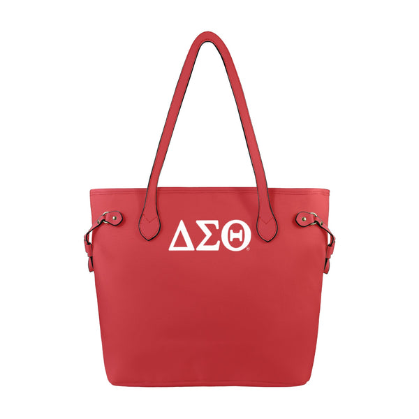 Delta Sigma Theta Clover Canvas Tote - Red