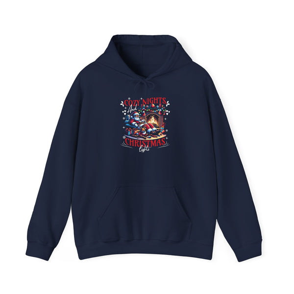Cozy Nights and Christmas Lights Santa Christmas Unisex Hoodie