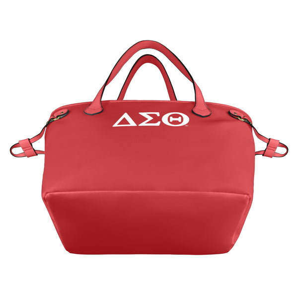 Delta Sigma Theta Clover Canvas Tote - Red