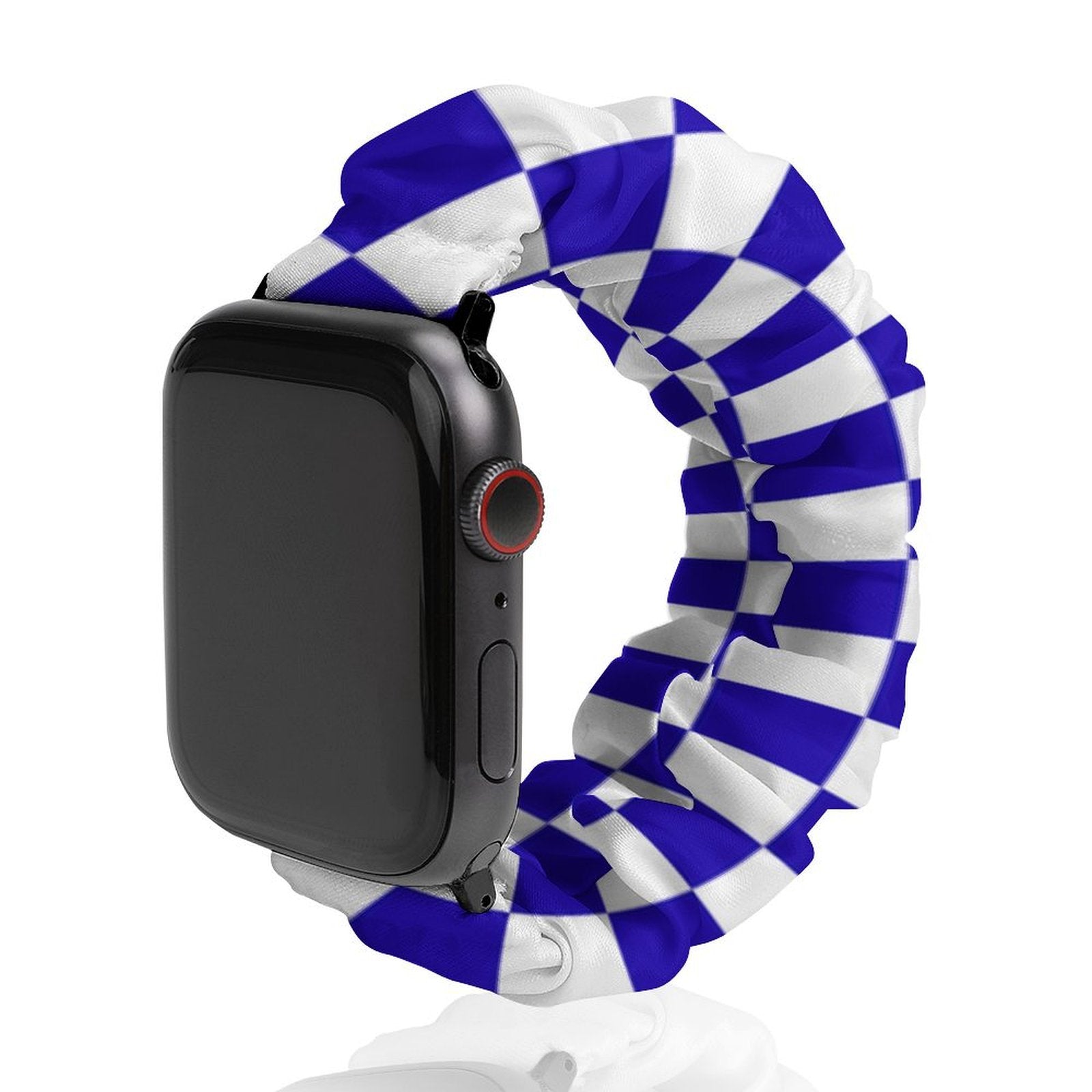 Blue & White Checkered Scrunchie Apple Watch Band – Upscale Lyfe