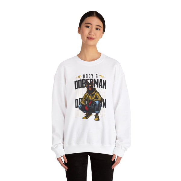 Doby G Doberman Design Heavy Blend Crewneck Sweatshirt