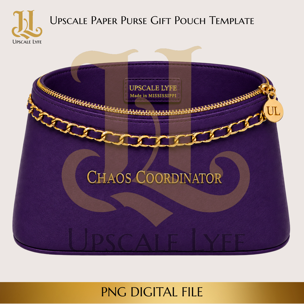 Chaos Coordinator Paper Purse Template Digital Download PNG Instant Digital Only File