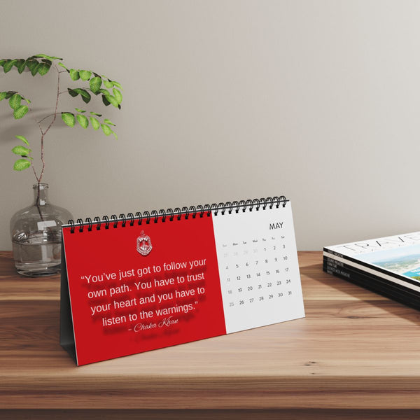 Delta Sigma Theta Desktop Calendar (2025 grid)