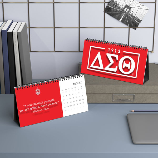 Delta Sigma Theta Desktop Calendar (2025 grid)