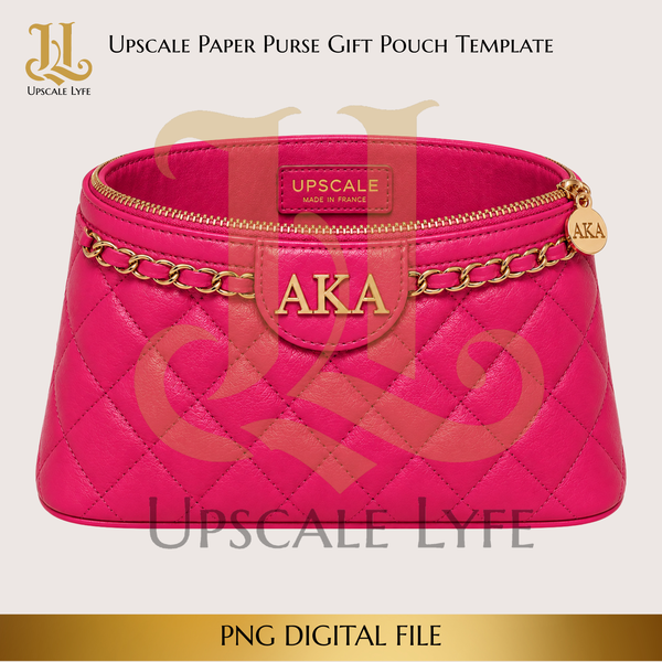 Alpha Paper Purse Template Digital Download PNG Instant Digital Only File
