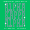 Alpha Kappa Alpha Ready-to-Press Rhinestone Bling Transfer