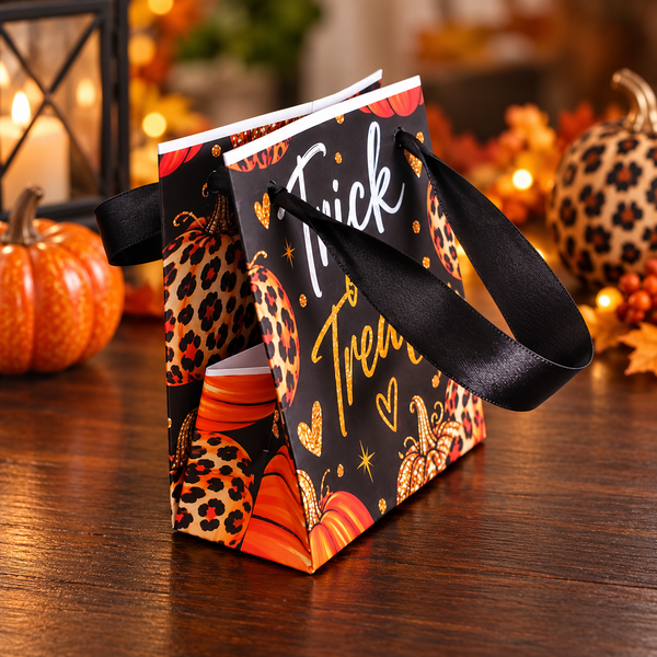 Trick or Treat Mini Gift Bag Printable Design | DIY Paper Gift Bag | Instant Download | Upscale Creations