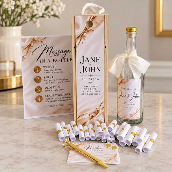Upscale Message In A Bottle™ | Personalized Memory Keepsake Set