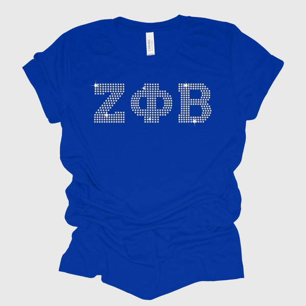Zeta Phi Beta Rhinestone Bling T-Shirt