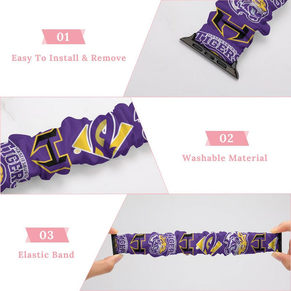 Hattiesburg Tigers School Scrunchie Apple Watch Band
