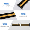 Black and Gold Silicone Apple Watch Band