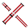 Red and White Silicone Apple Watch Band