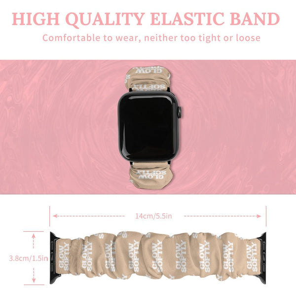 Tan Glow Softly Scrunchie Apple Watch Band