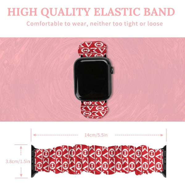 Delta Sigma Theta Scrunchie Apple Watch Band