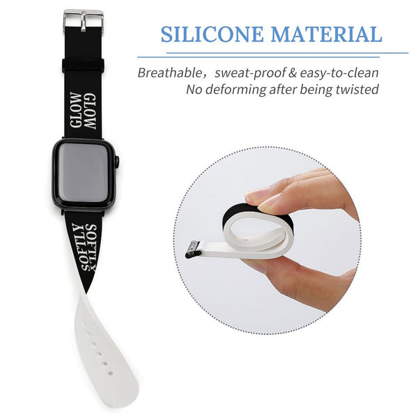 Black Glow Softly Silicone Apple Watch Band