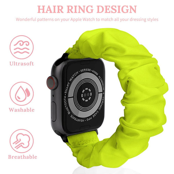 Neon Lime Scrunchie Apple Watch Band