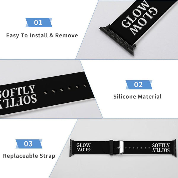 Black Glow Softly Silicone Apple Watch Band
