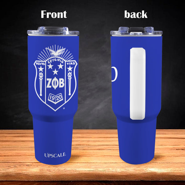 Zeta Phi Beta 40oz Tumbler with White Handle
