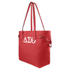 Delta Sigma Theta Clover Canvas Tote - Red