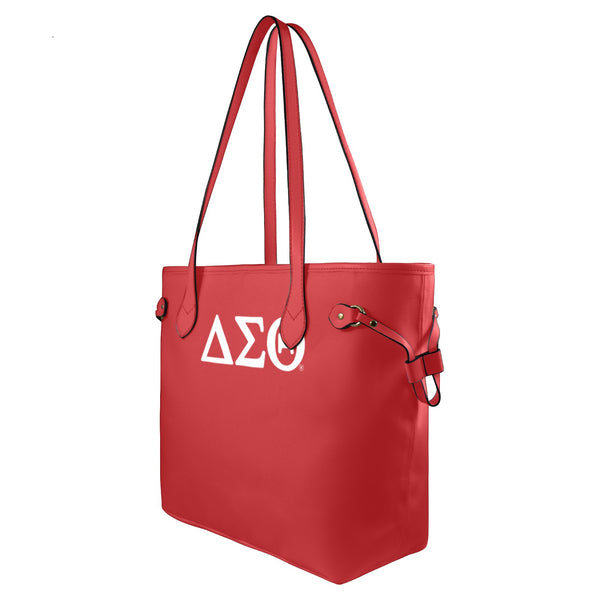 Delta Sigma Theta Clover Canvas Tote - Red
