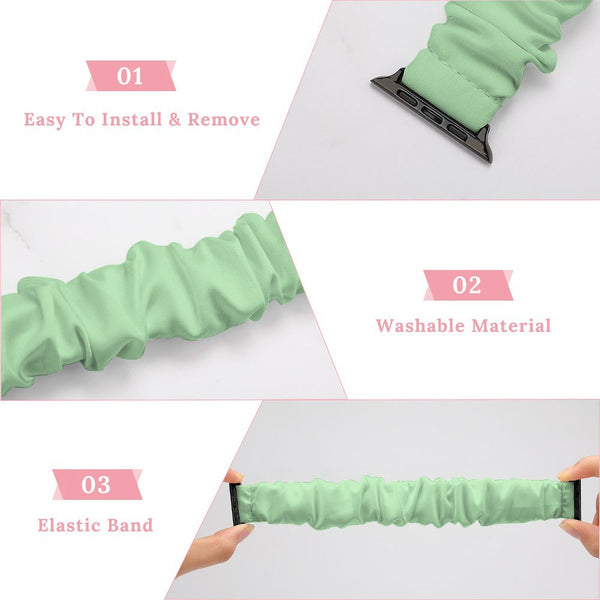 Mint Scrunchie Apple Watch Band