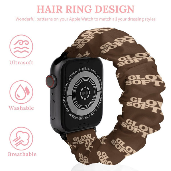 Brown Glow Softly Scrunchie Apple Watch Band