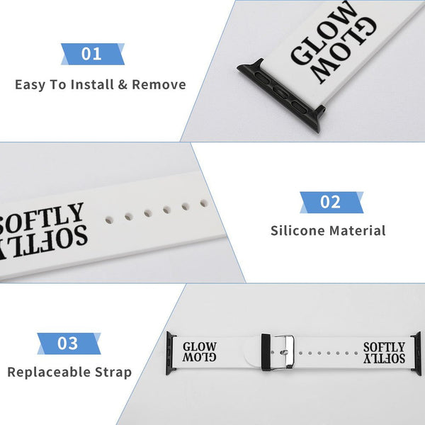 White Glow Softly Silicone Apple Watch Band