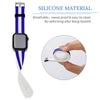 Blue & White Silicone Apple Watch Band