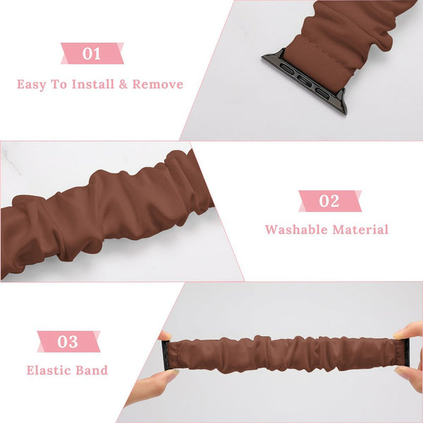 Mocha Scrunchie Apple Watch Band