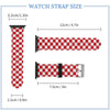 Red & White Checkered Silicone Apple Watch Band