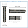 Camo with Silver Stripe Silicone Apple Watch Band