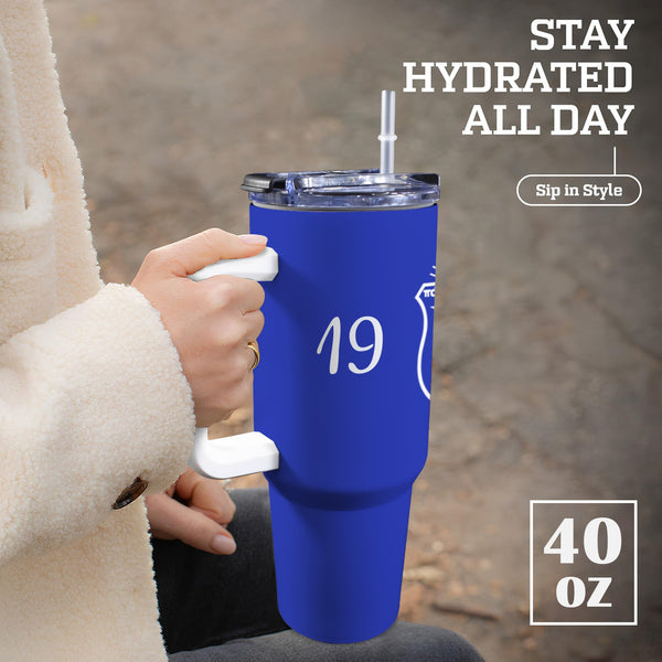 Zeta Phi Beta 40oz Tumbler with White Handle