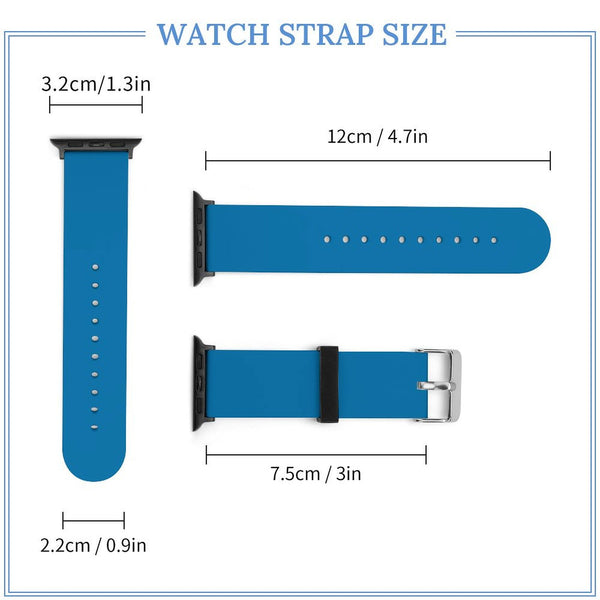 Aqua Silicone Apple Watch Band