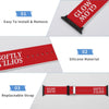 Red & White Glow Softly Silicone Apple Watch Band