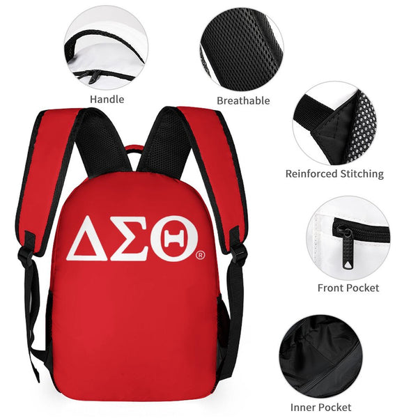 Delta Sigma Theta Three Piece Bookbag Set Combination, School, College